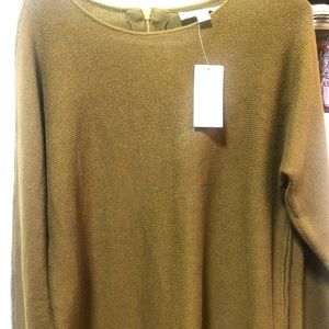 Michael Kors ladies sweater size med. cotton blend deep mocha Color. New/ tags